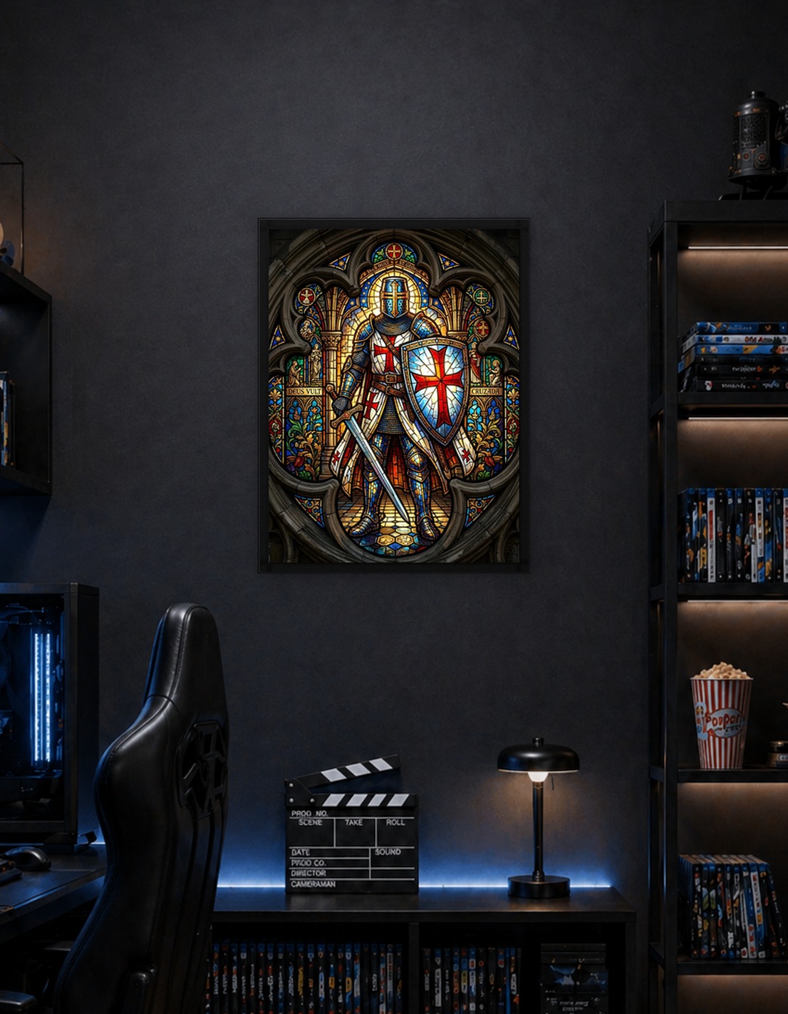 Stained Glass Crusader Knight - 10037242