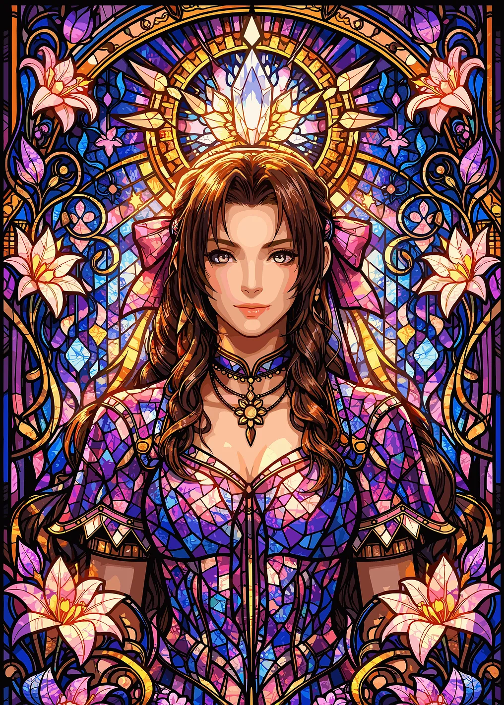 Stained Glass Aerith Gainsborough