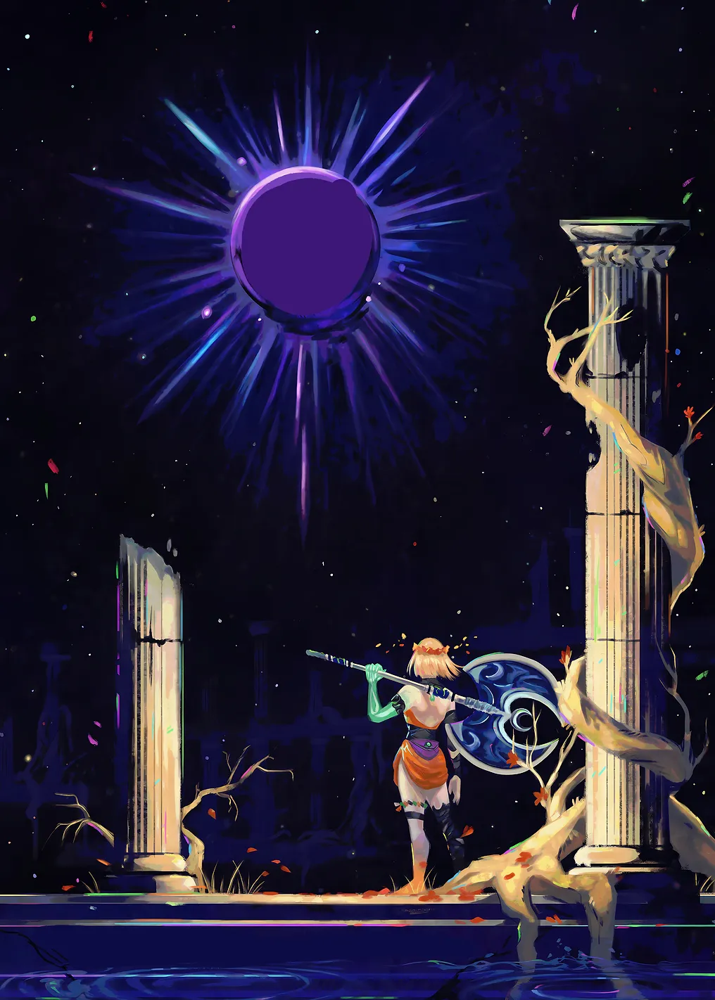 Warrior Under Cosmic Eclipse