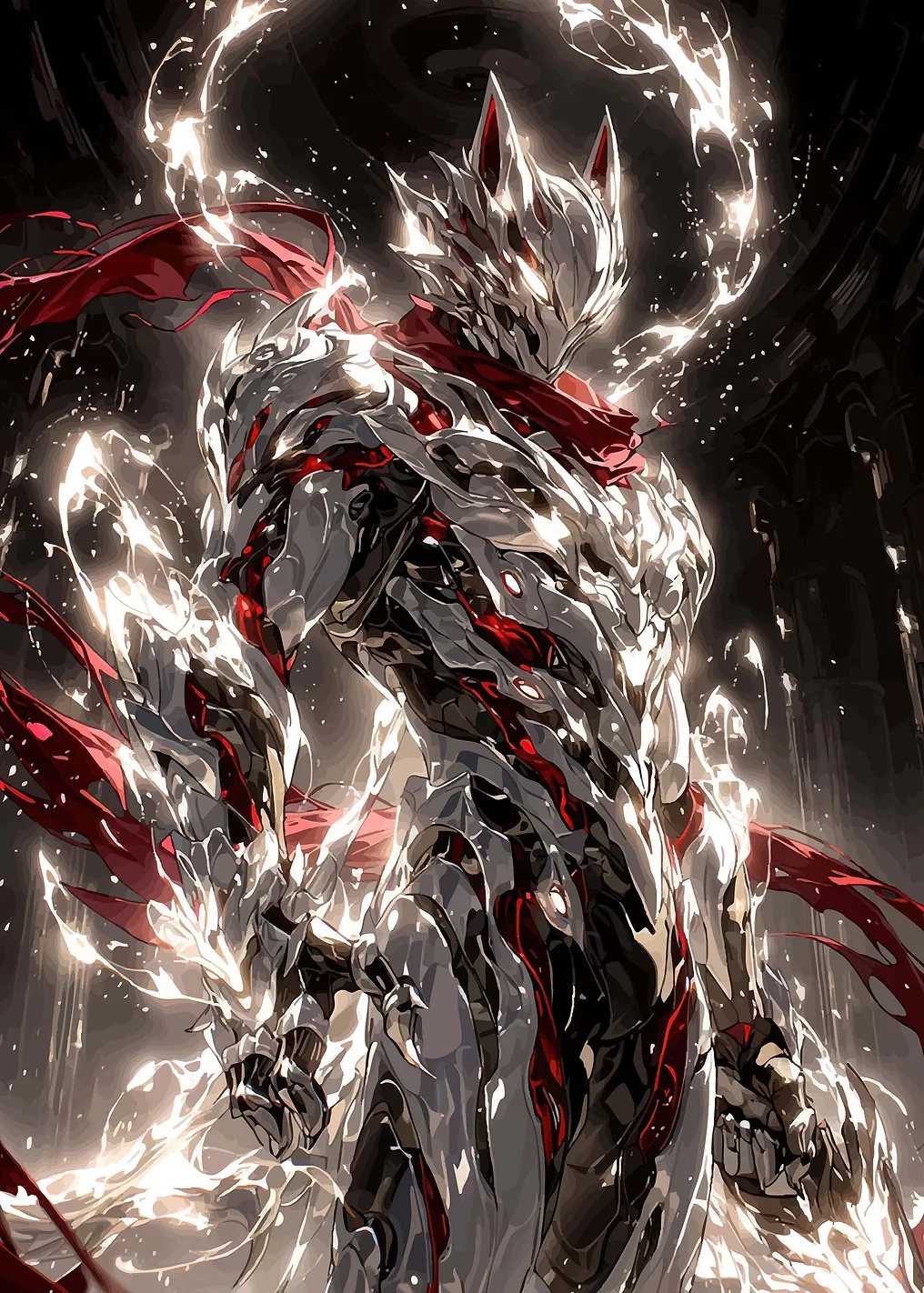 Warrior with glowing energy