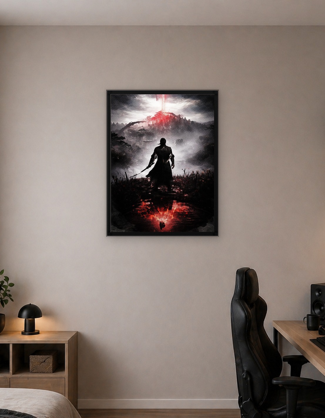 Warrior Facing Red Beam
