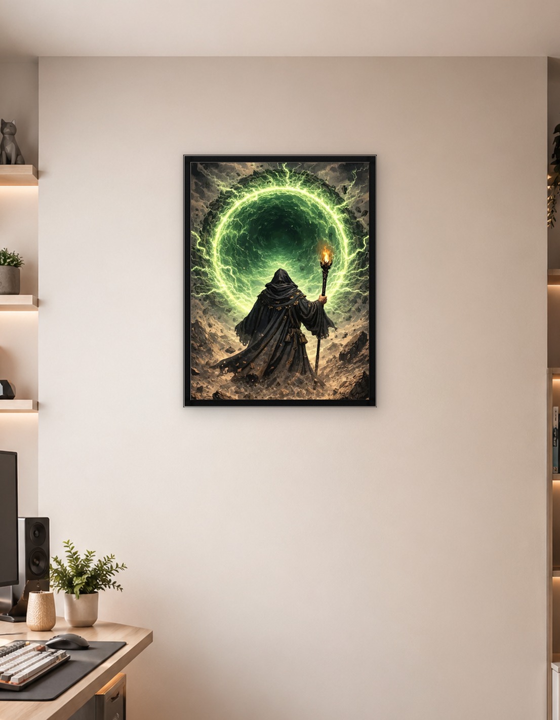 Wizard opening a portal
