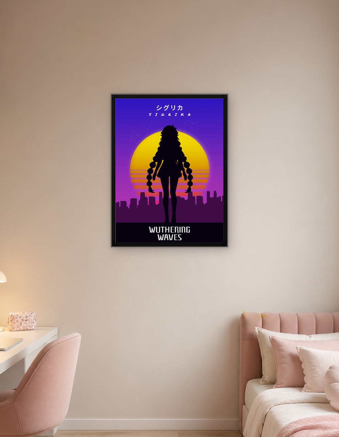 Wuthering Waves Sigrika Retro Sunset Poster