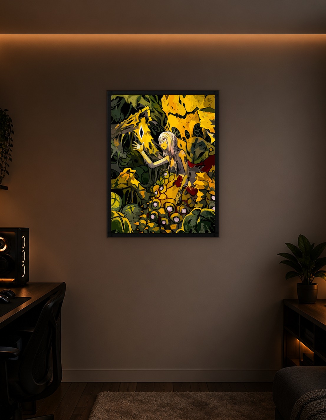 Woman Reaching for a Glowing Diamond