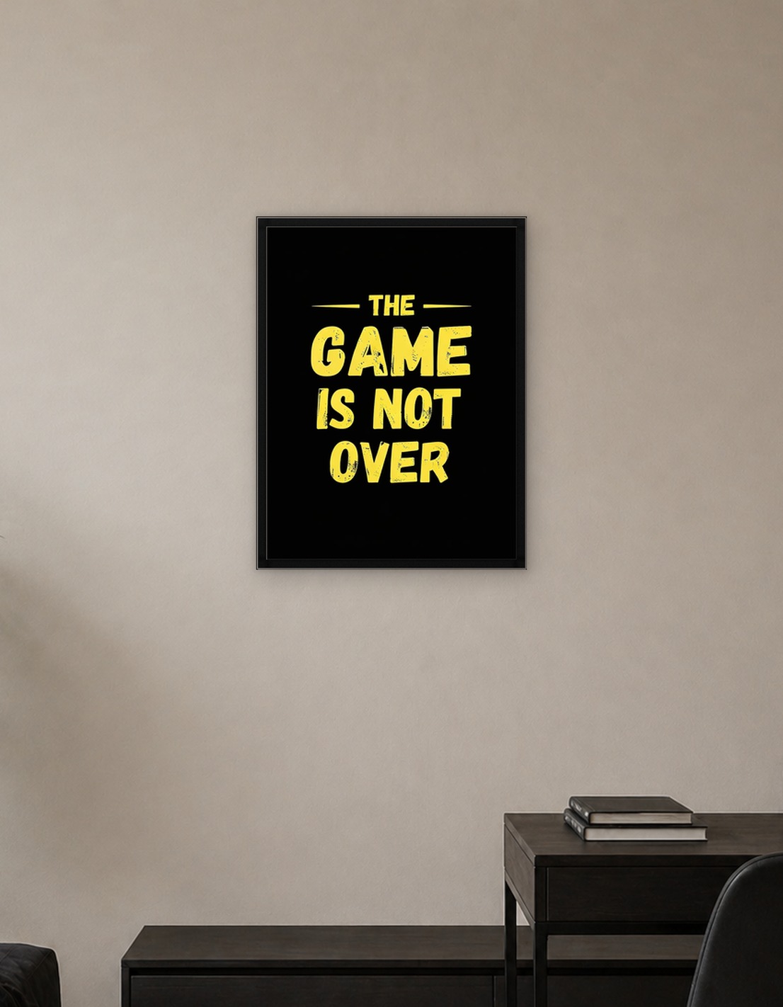 The Game Is Not Over Text Art