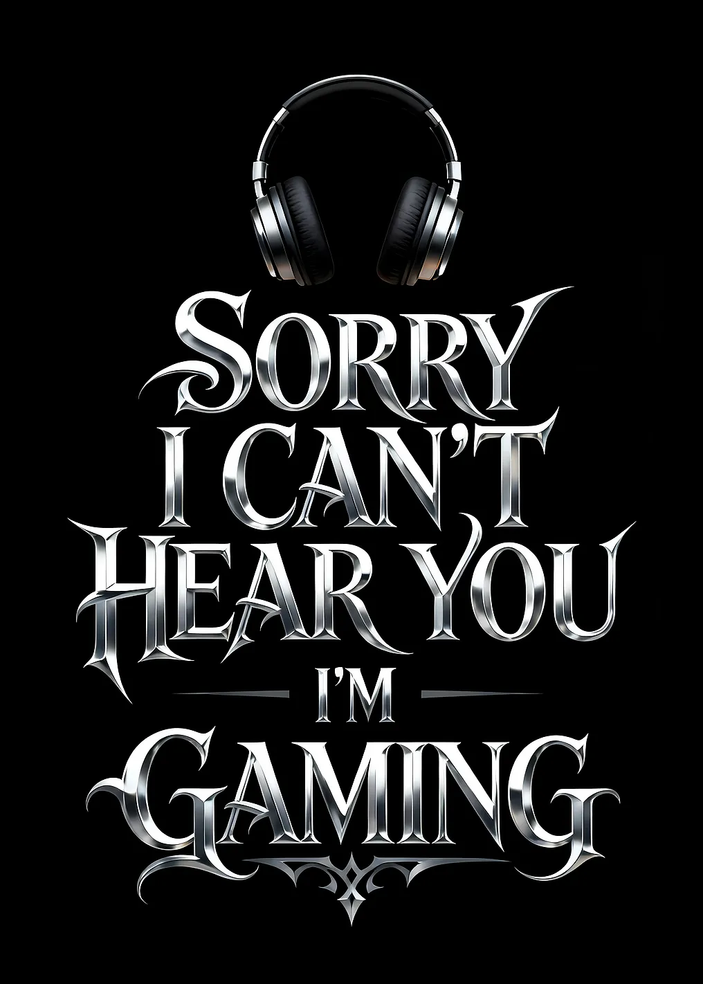 Sorry I Can't Hear You I'm Gaming Headphones