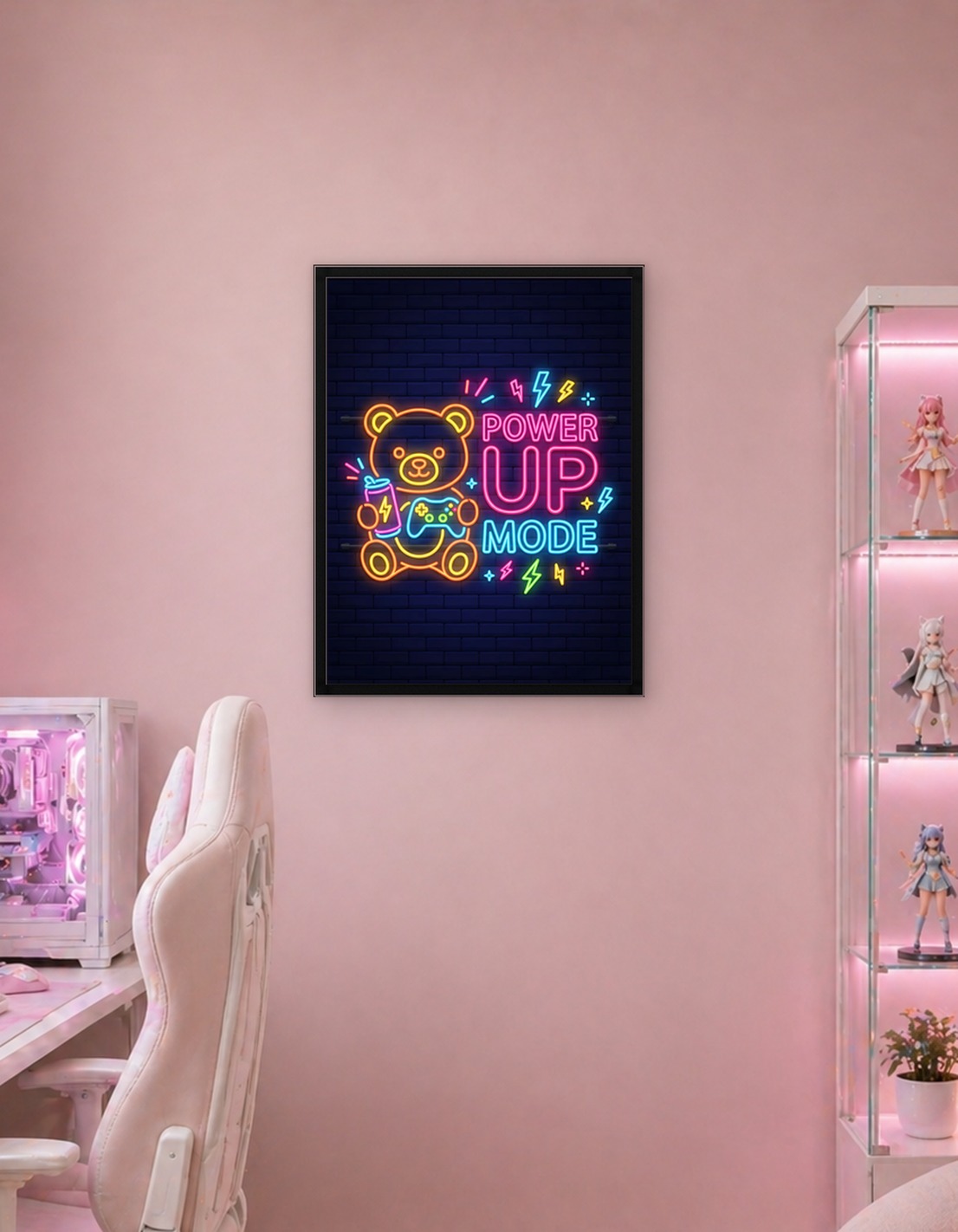 Teddy Bear Gaming Neon Sign