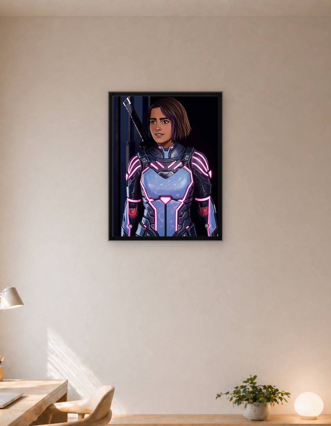 Split Fiction Game Cover Woman in futuristic armor