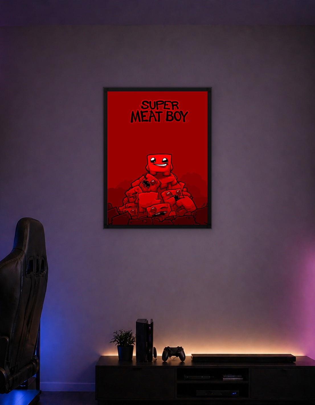 Super Meat Boy Game Cover Art