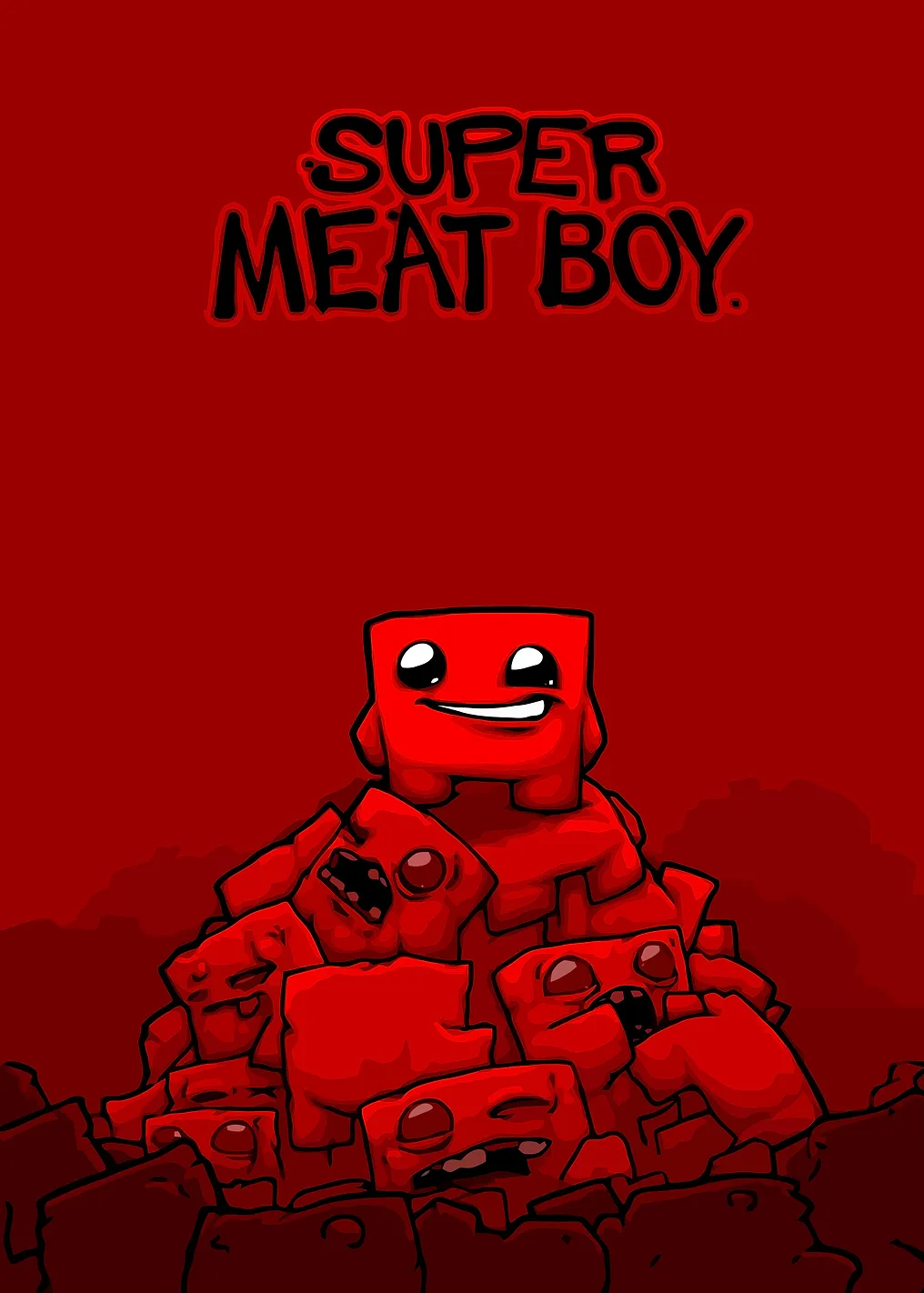 Super Meat Boy Game Cover Art