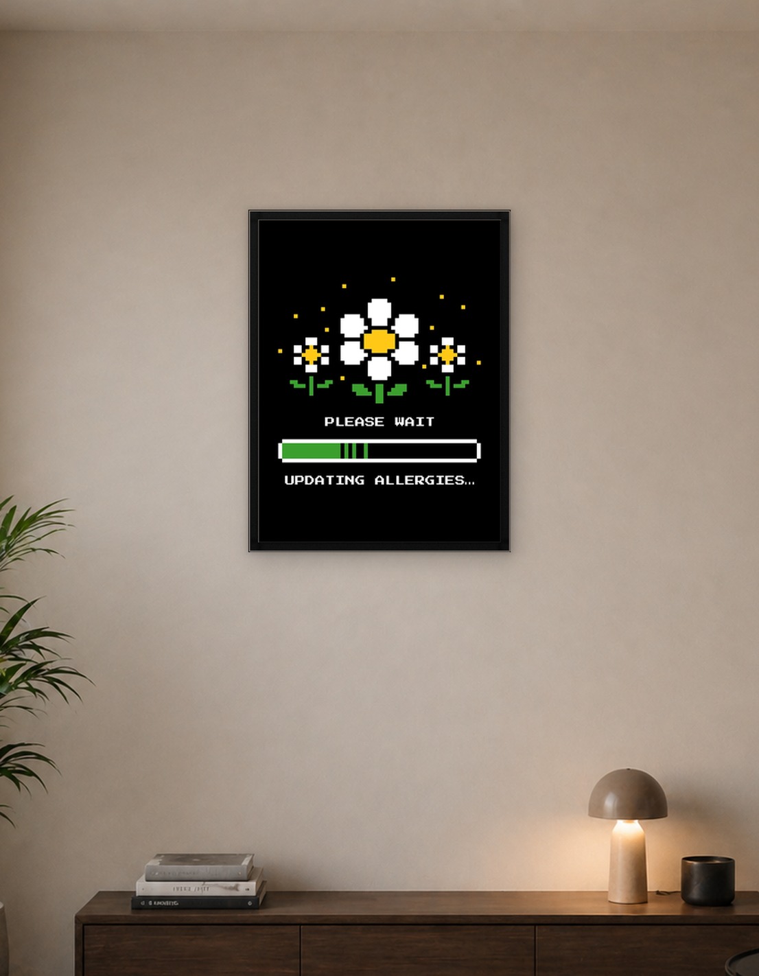 Updating Allergies Pixel Flower Humor