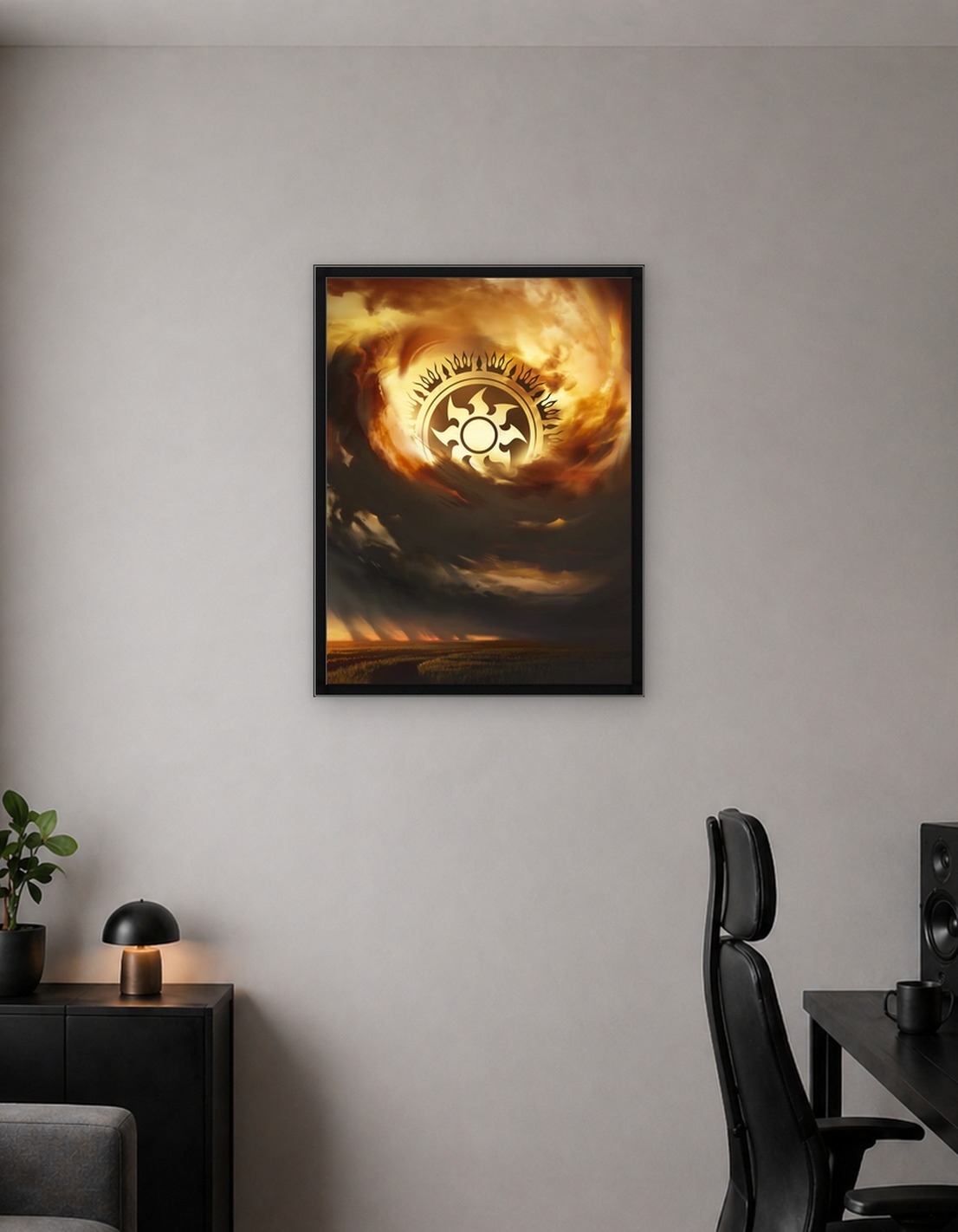White Mana Symbol Landscape