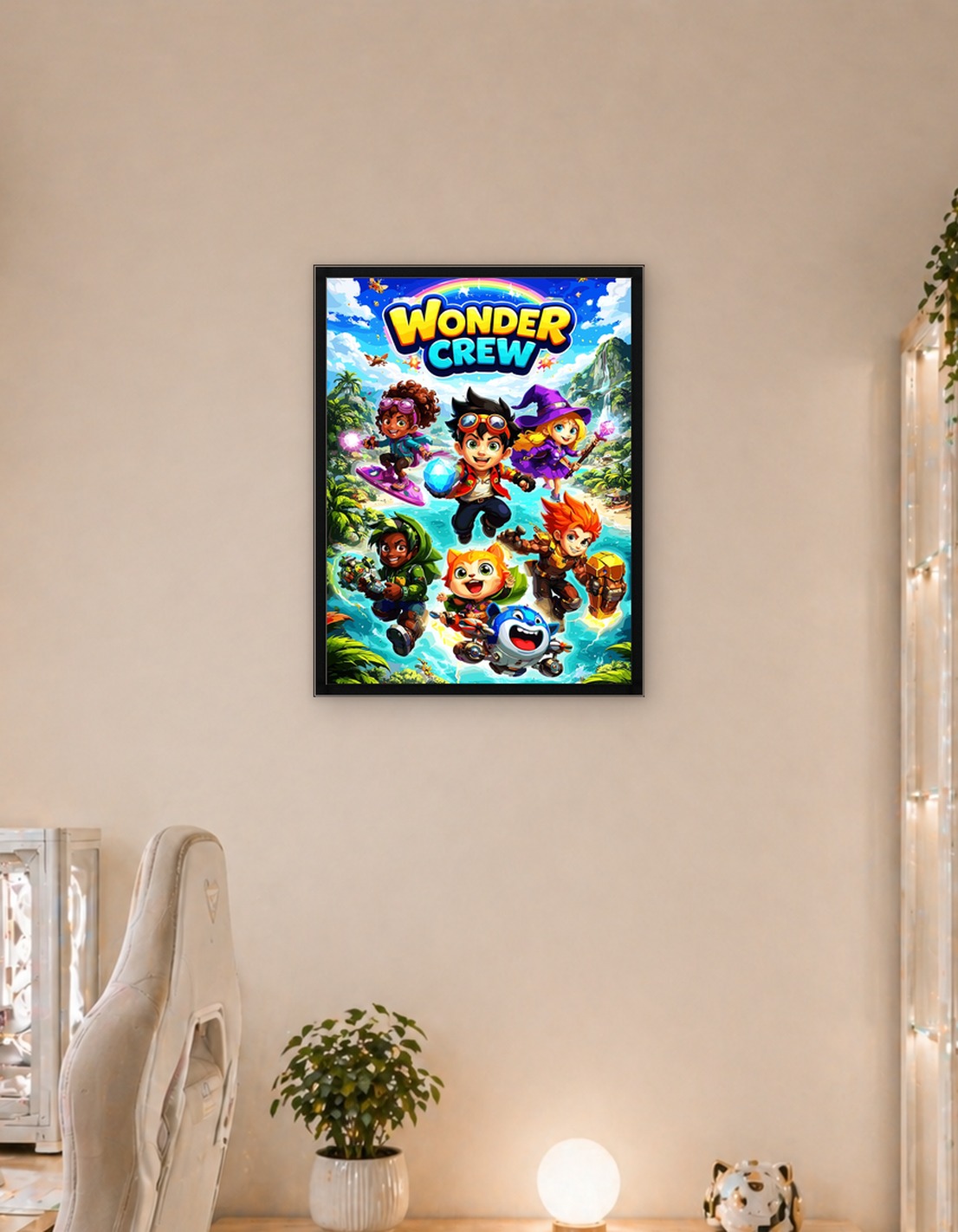 Wonder Crew Characters on Tropical Island