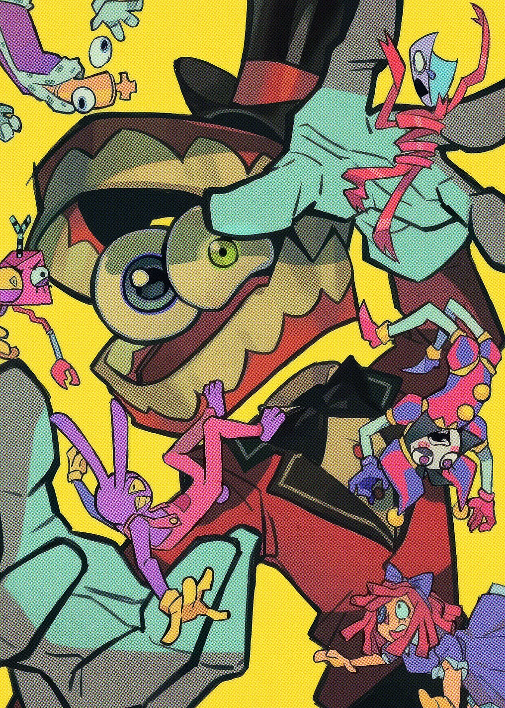 Whimsical Characters in a Chaotic Scene - 10060770