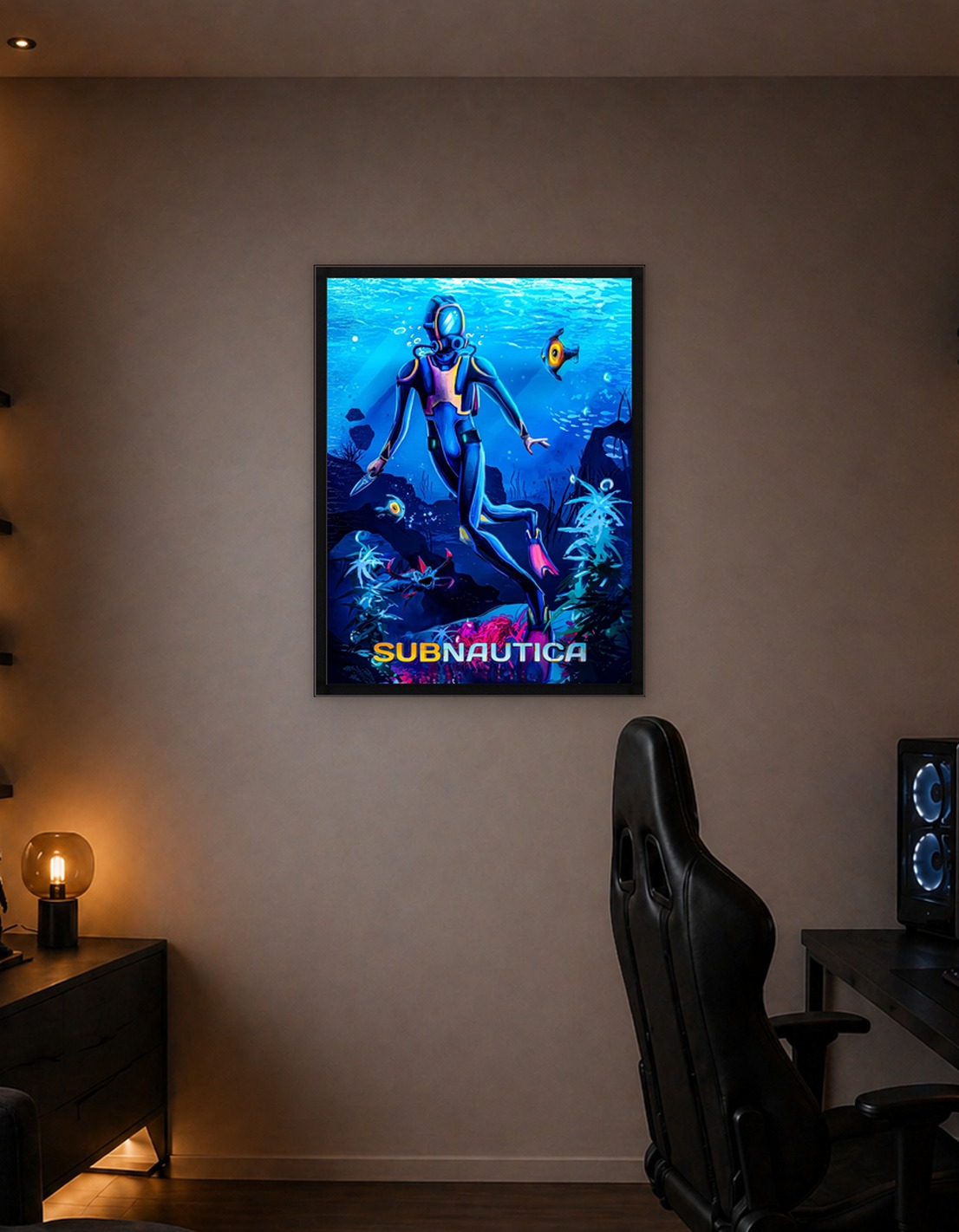 Subnautica Diver in Underwater World