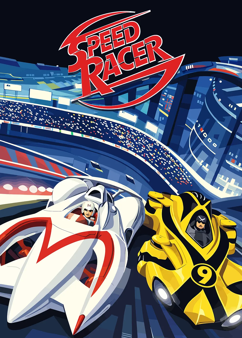 Speed Racer Cars on Track