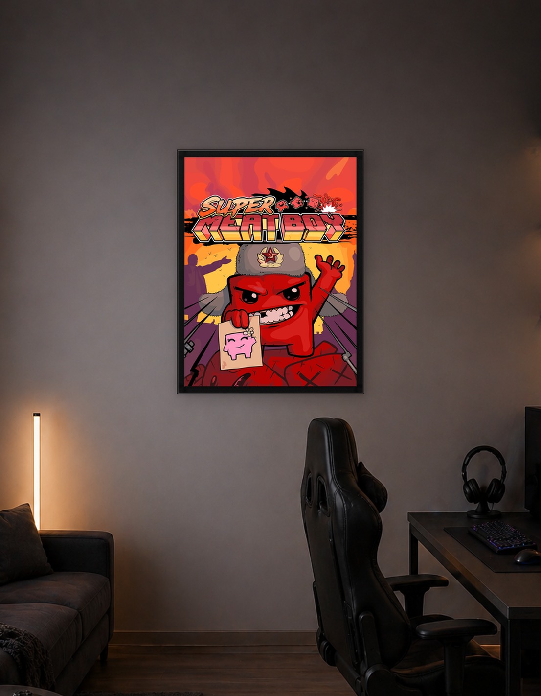 Super Meat Boy Soviet Poster