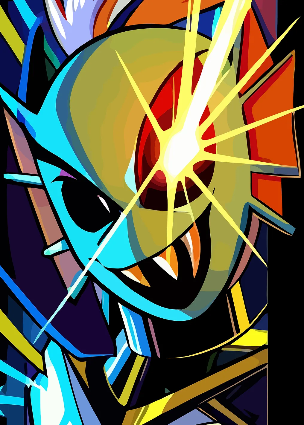 Stylized Character with Laser Eye