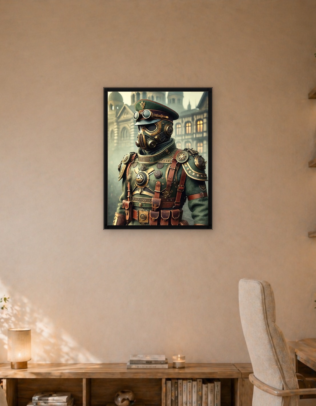 Steampunk Soldier with Gas Mask