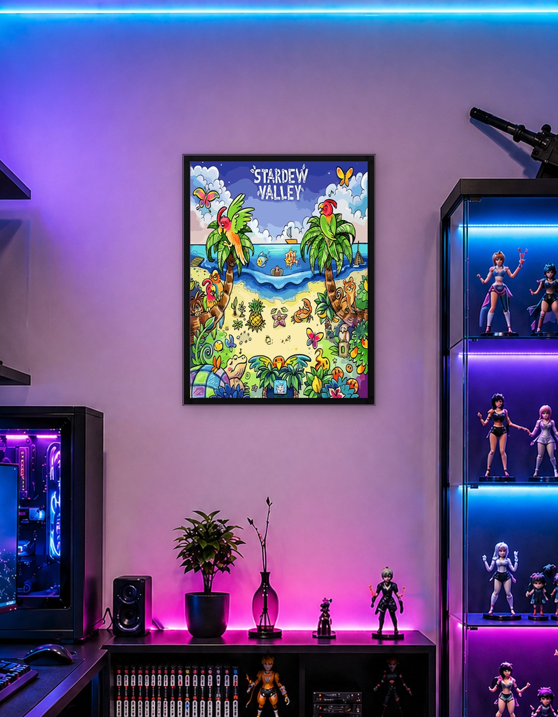 Stardew Valley Tropical Beach Scene