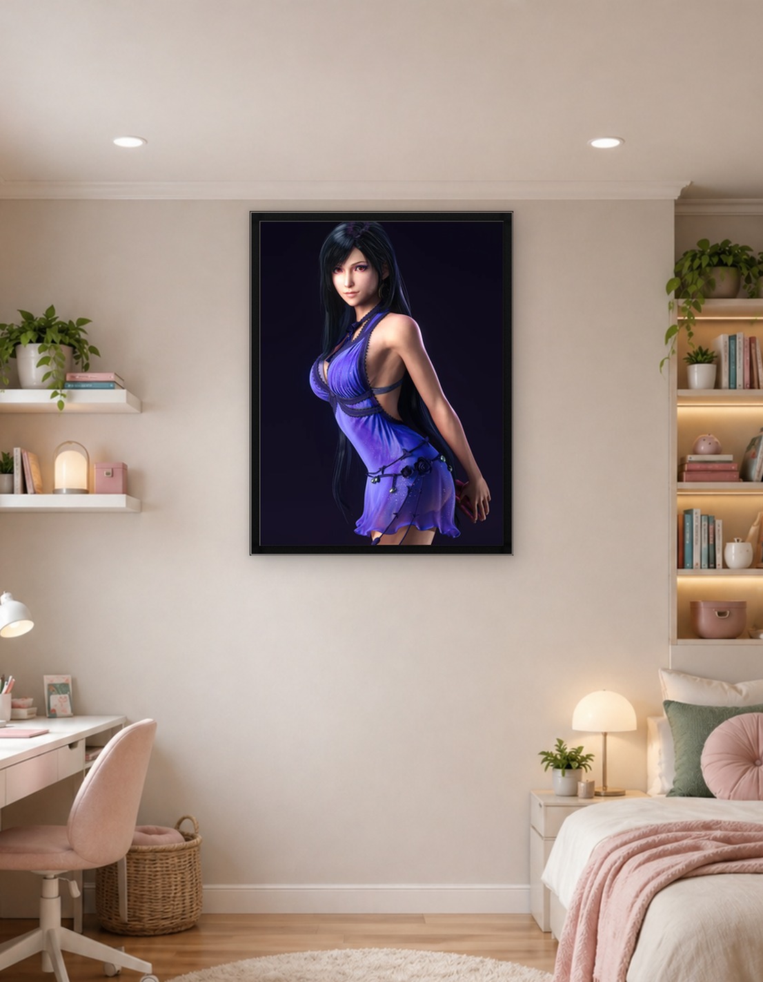 Tifa Lockhart in a purple dress
