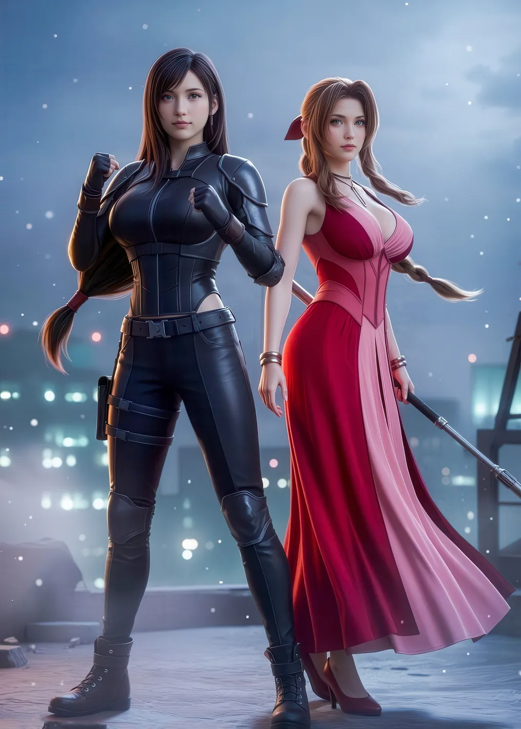 Tifa and Aerith from Final Fantasy VII - 9934065