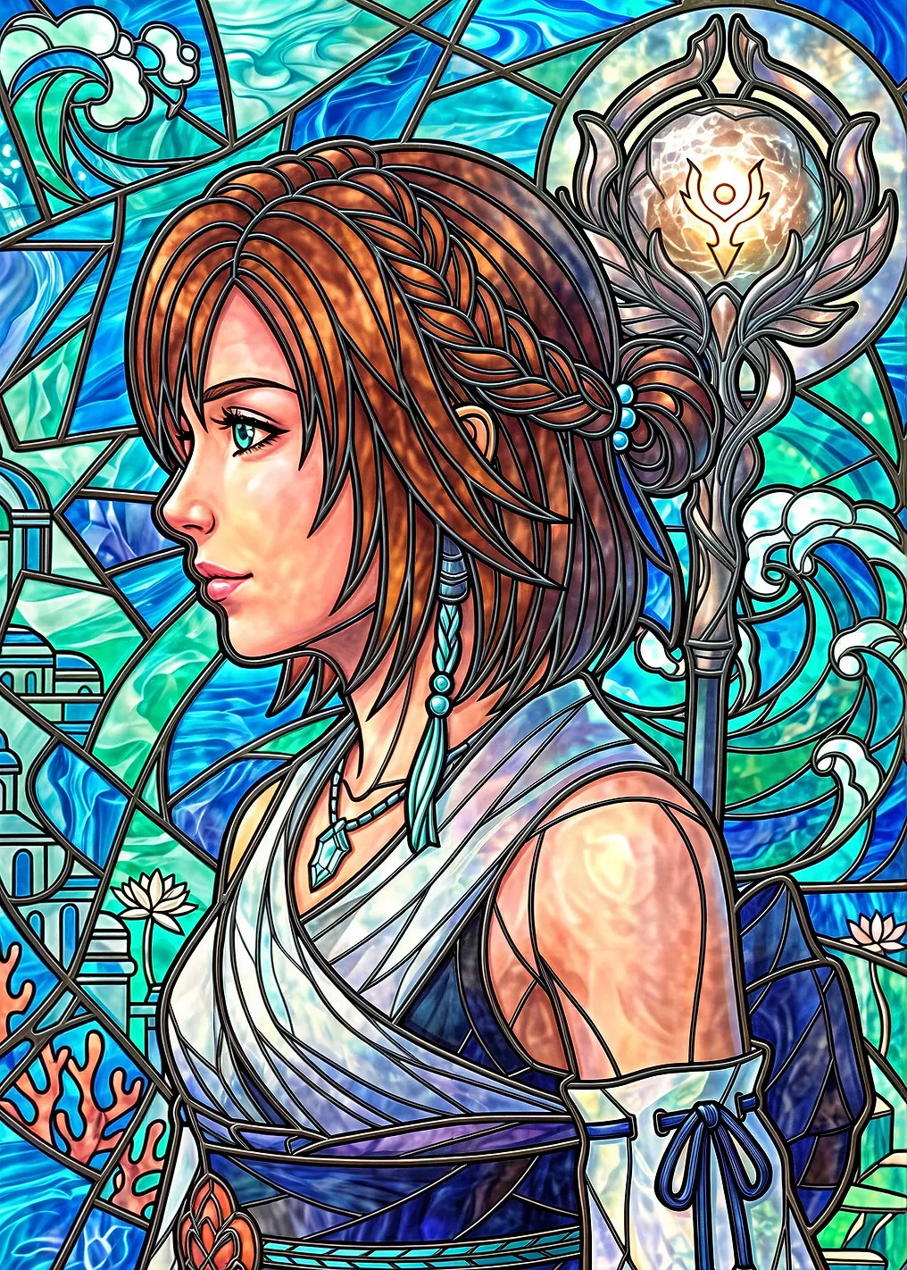 Yuna Stained Glass Art