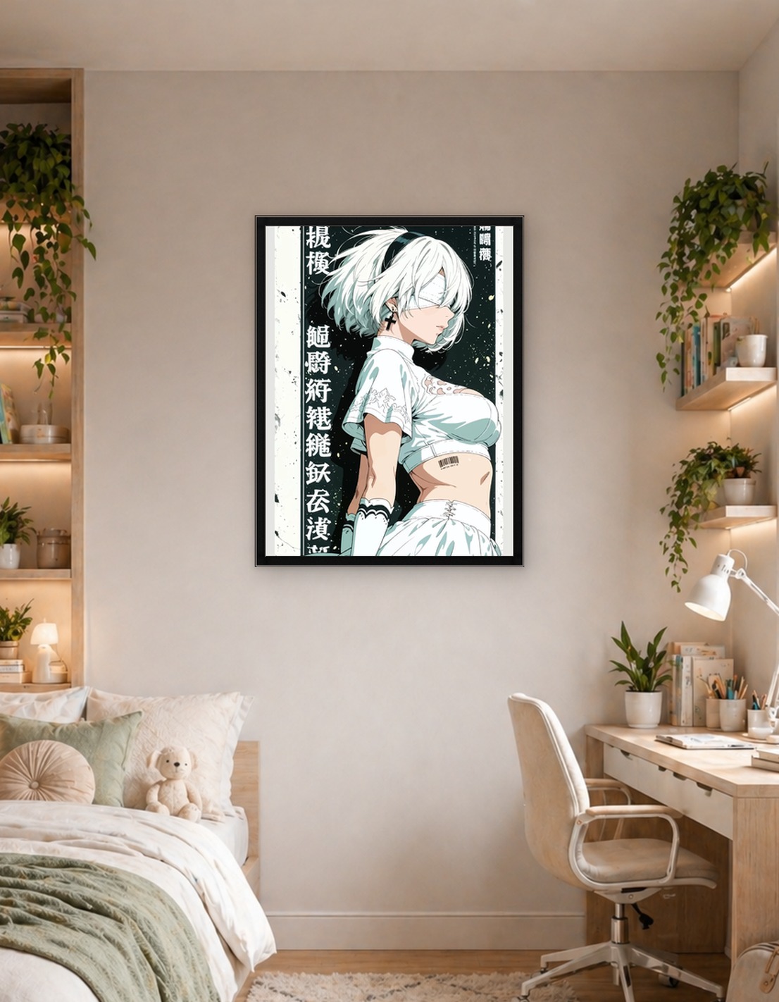 anime girl white