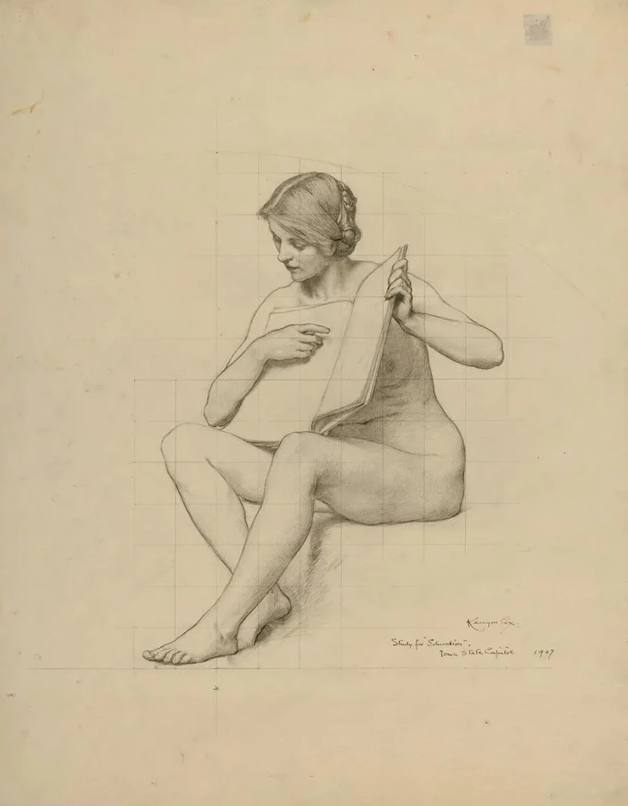 (iowa State Capitol Rotunda) (education, Study for Panel)