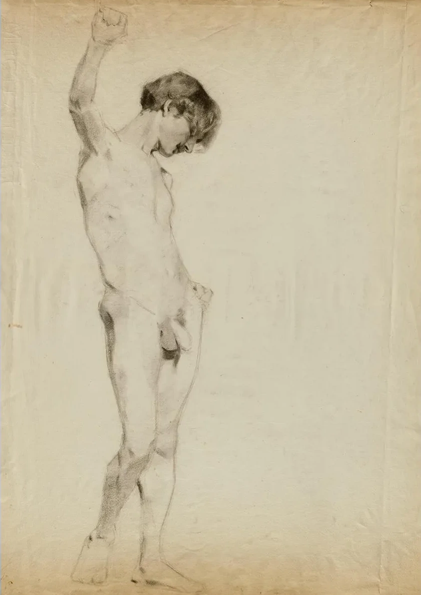 (Untitled) (Study of Standing Male Nude)
