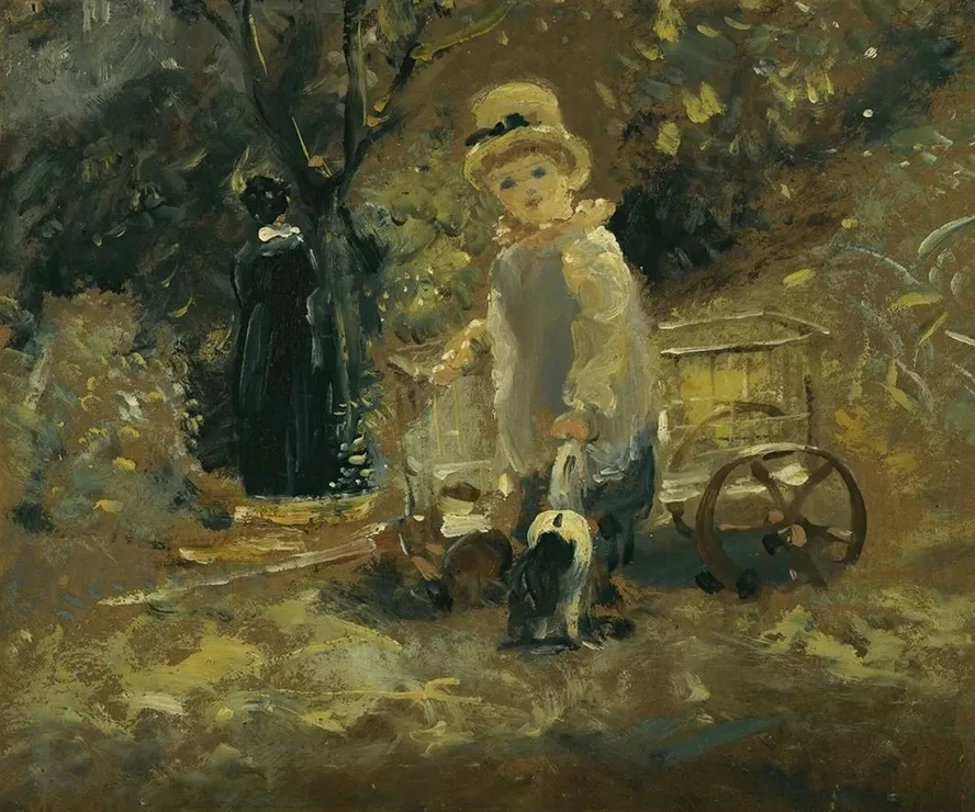 A Boy With A Toy Cart