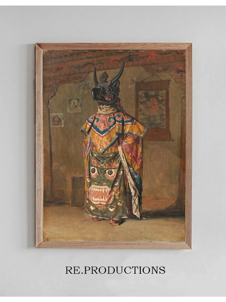 A Buddhist Lama at a Feast at Pemionchi Monastery. Sikkim