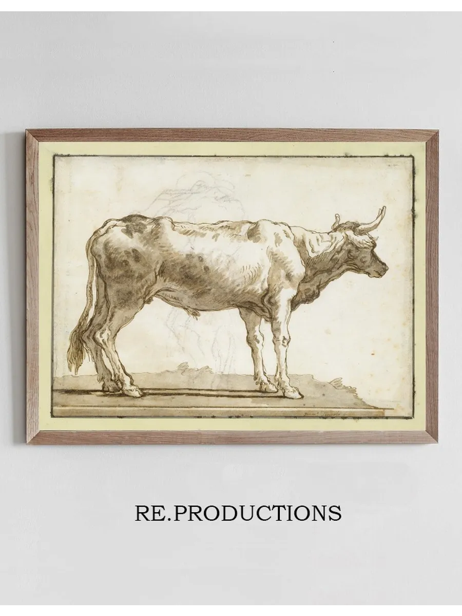 A Bullock Standing to the Right (on a Base)