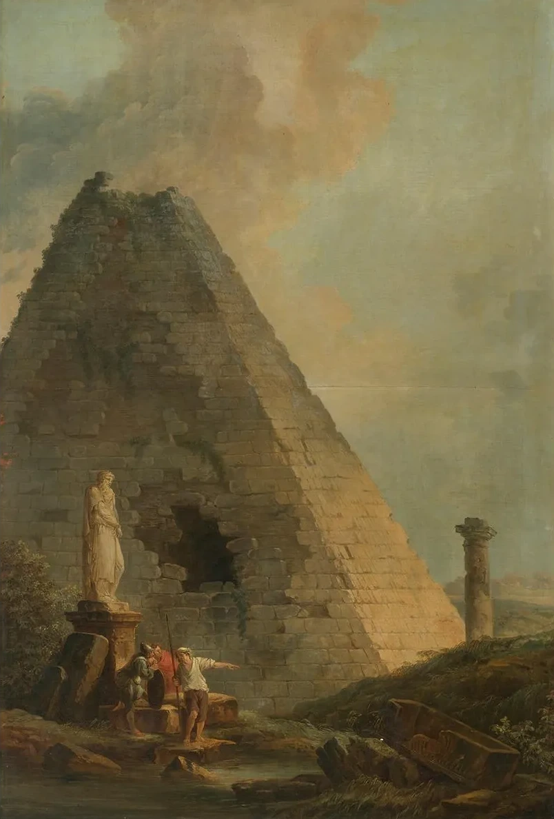 A Capriccio WithThe Pyramid Of Cestius And Travellers In An ItalianateLandscape