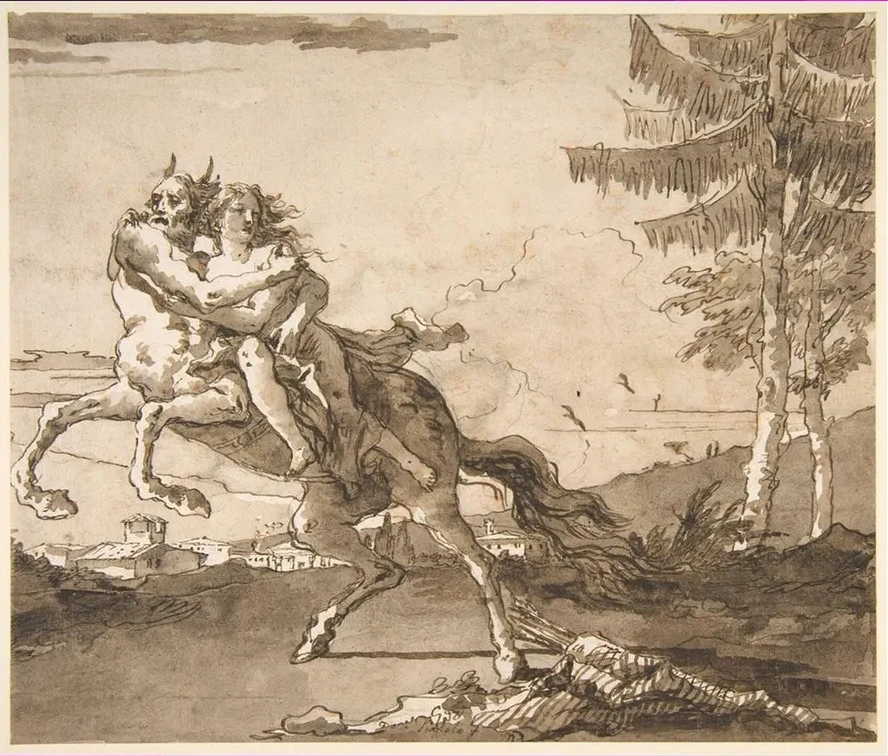 A Centaur Abducting a Nymph