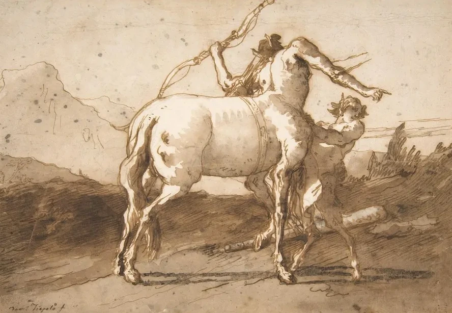 A Centaur and a Satyr