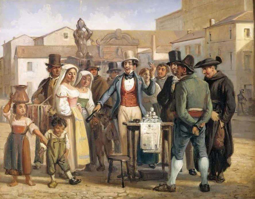 A Charlatan Selling Blacking in the Piazza Barberini in Rome