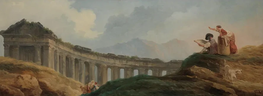 A Colonnade in Ruins