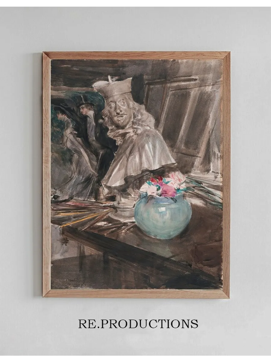 A Corner Of The Artist's Studio With A Bust Of Leopoldo De Medici