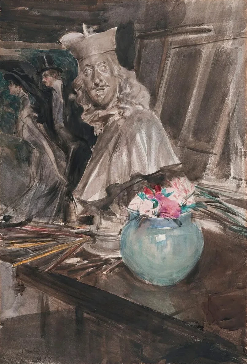 A Corner Of The Artist's Studio With A Bust Of Leopoldo De Medici