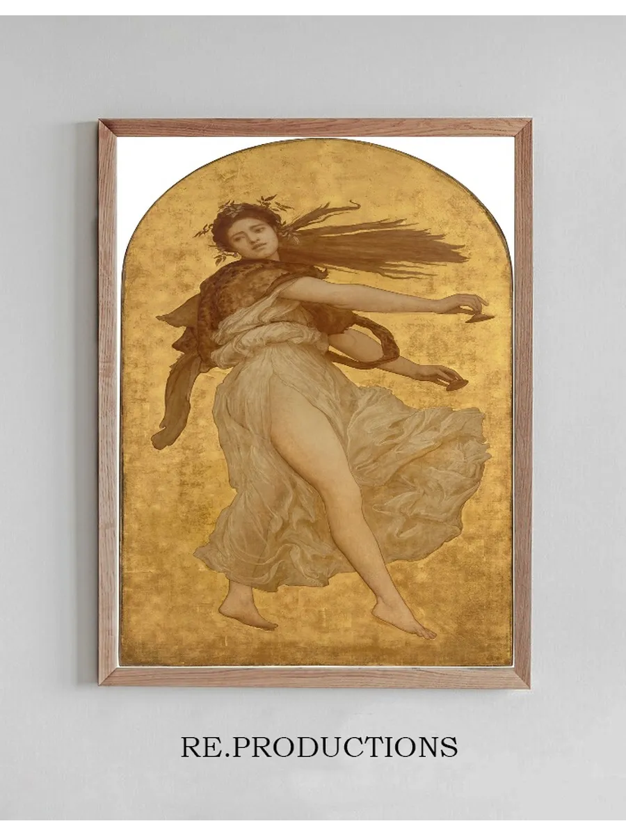 A Dancing Girl with Cymbals in a White Robe