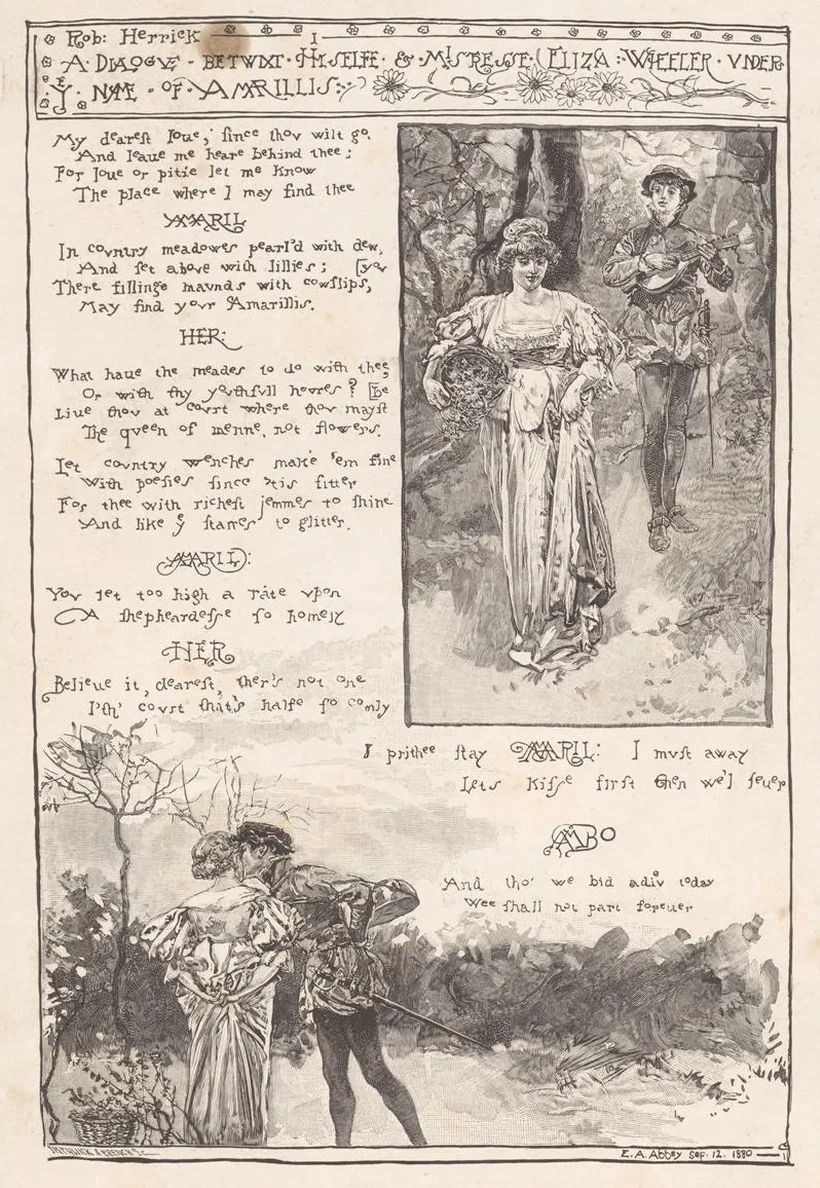 A Dialogue Betwixt Himself, and Mistress Eliza Wheeler by Robert Herrick