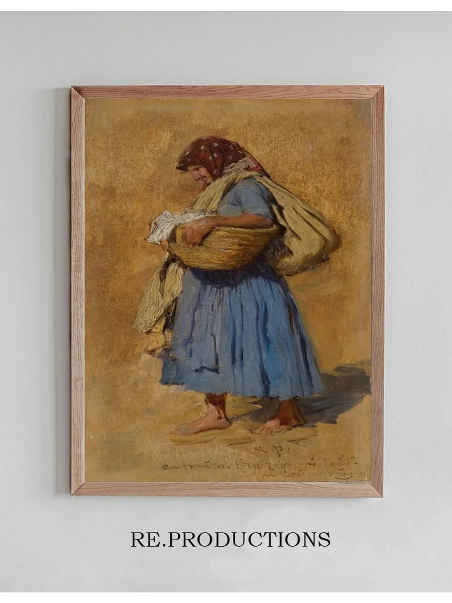 A Farmer's Wife Blowing her Nose