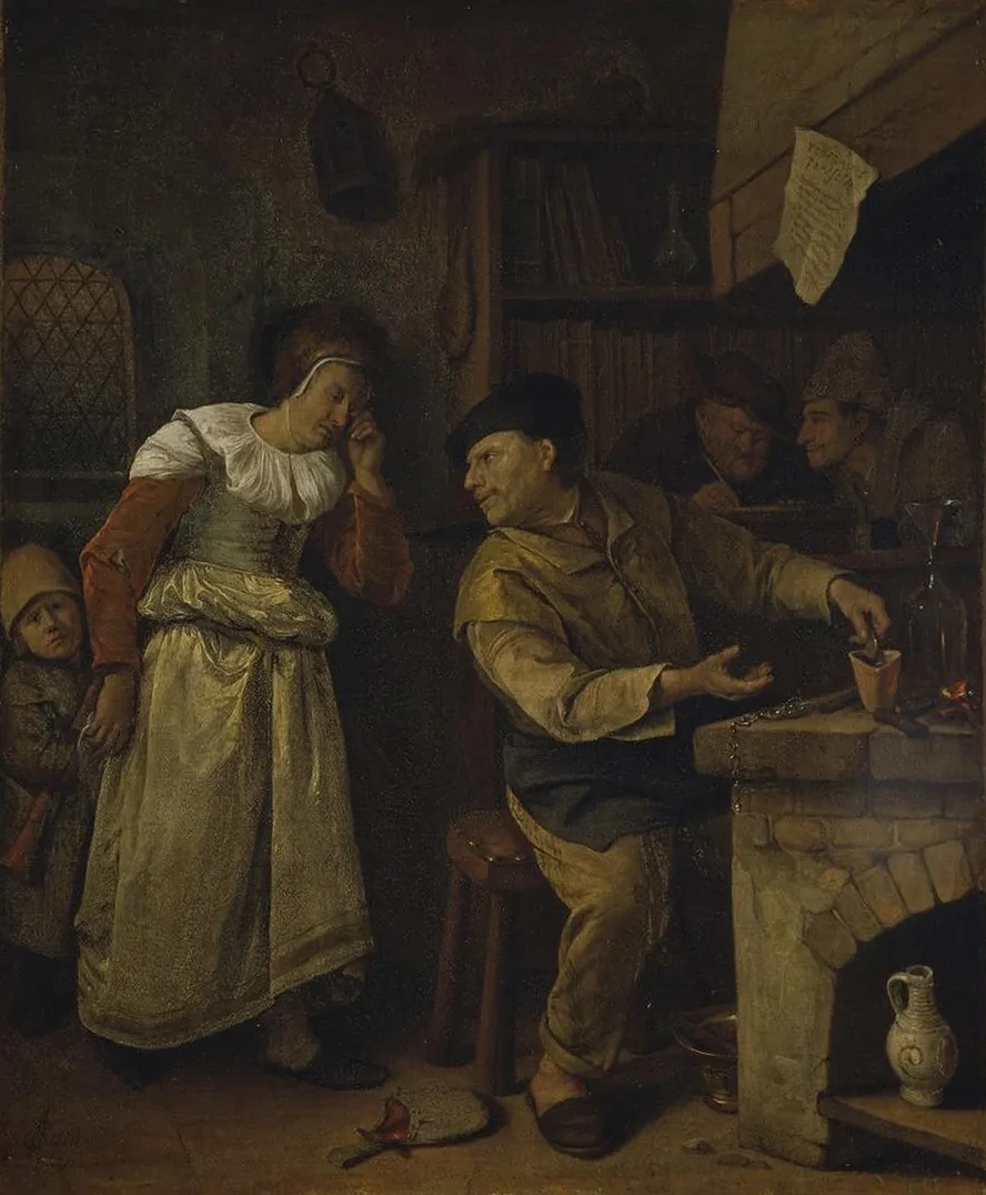 A Goldsmith Melting Down a Woman's Jewellery in the Presence of a Notary The Alchemist