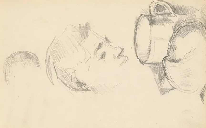 A Head, a Cup and a Bread Roll