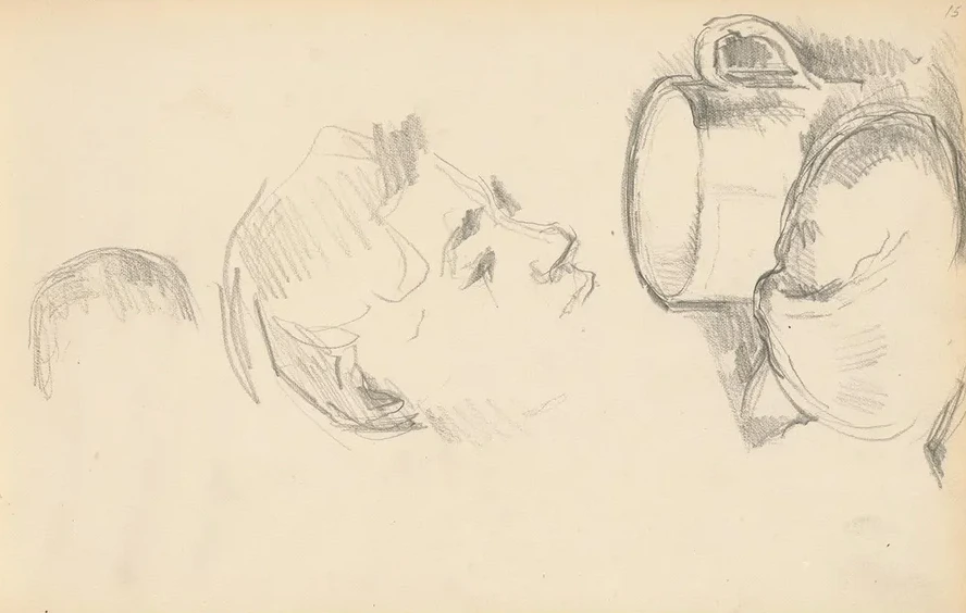 A Head, a Cup and a Bread Roll