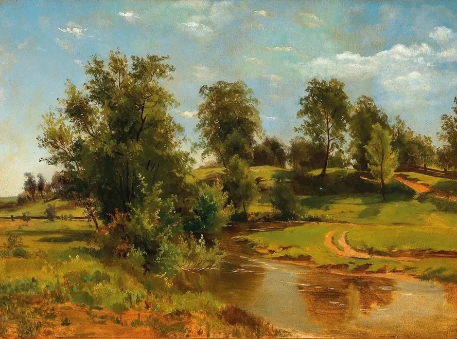 A Hilly Landscape with Creek