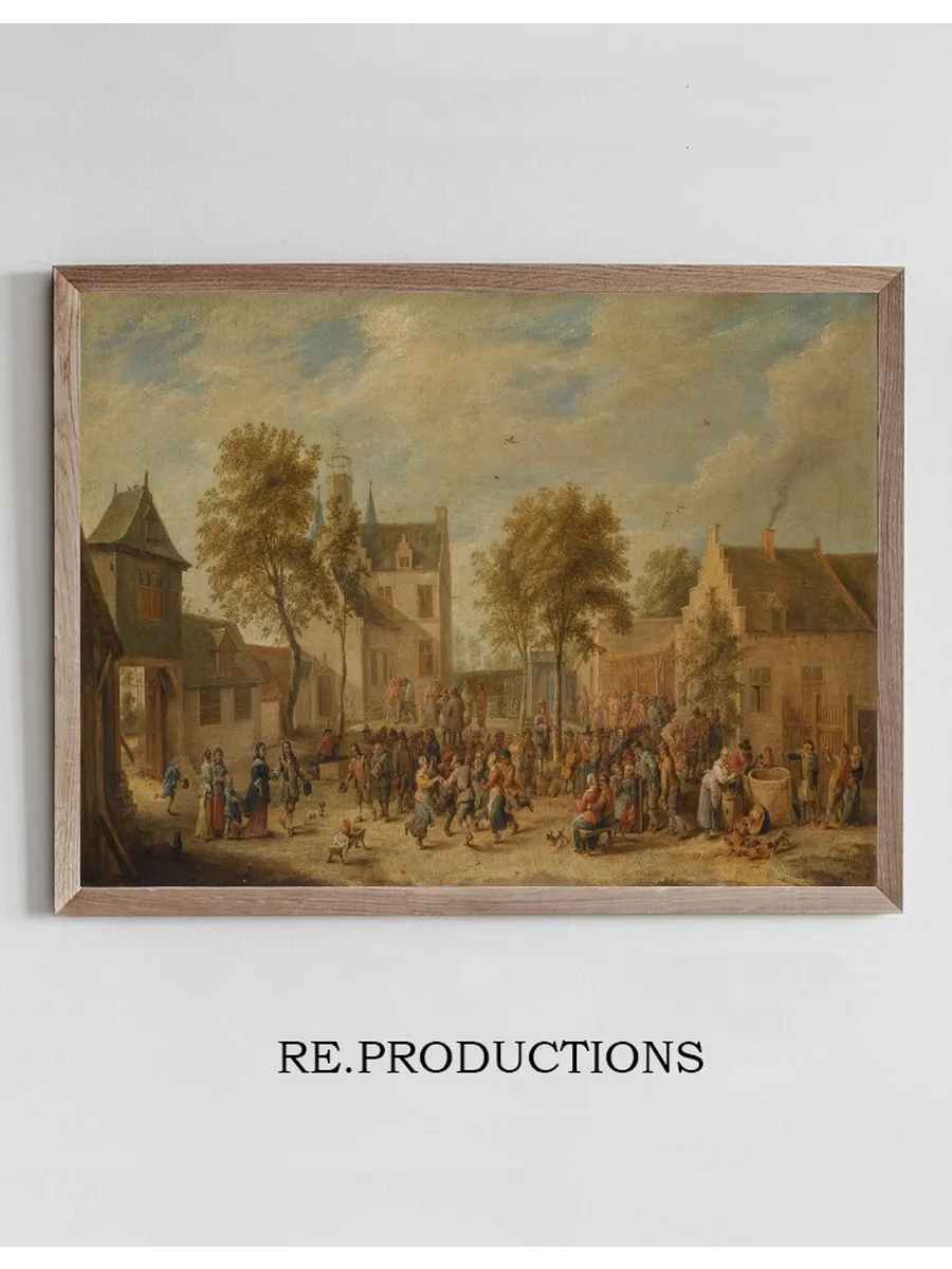 A Kermesse With Villagers Making Merry In A Town Square