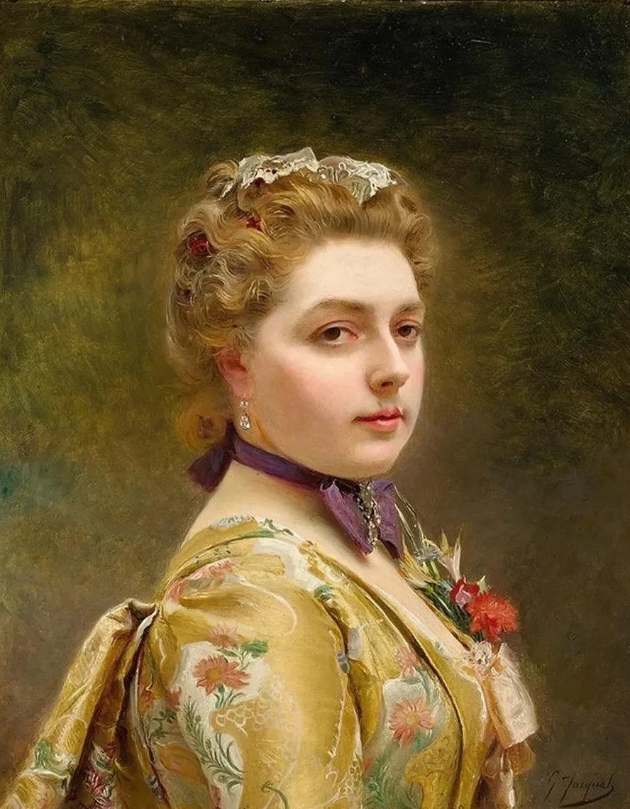 A Lady In A Golden Gown