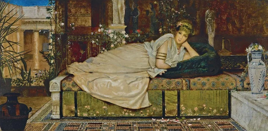 A Lady in a Classical Interior